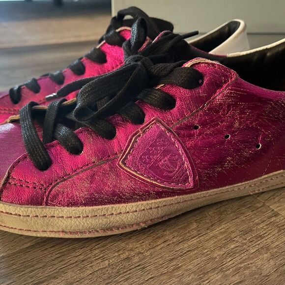 Size 37 Philippe Model Couture Fuchsia Sneakers - Picture 3 of 3